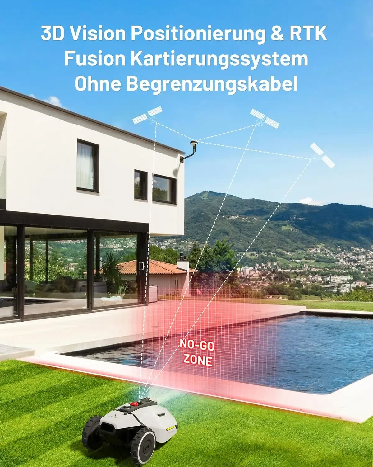 Robot Lawn Mower - 3D Vision & RTK Technology Fusion Mapping System