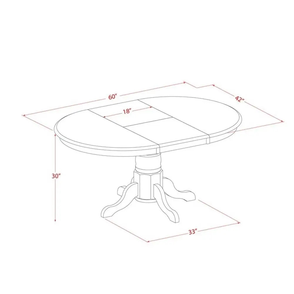 Oval Table Top with Butterfly Leaf & Pedestal Base
