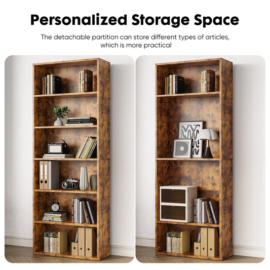 Tall Wooden Shelf Bookcase