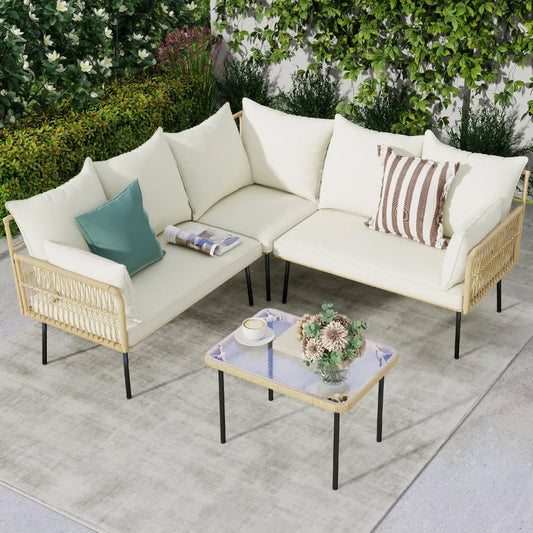 Wicker Outdoor Sectional Furniture Set