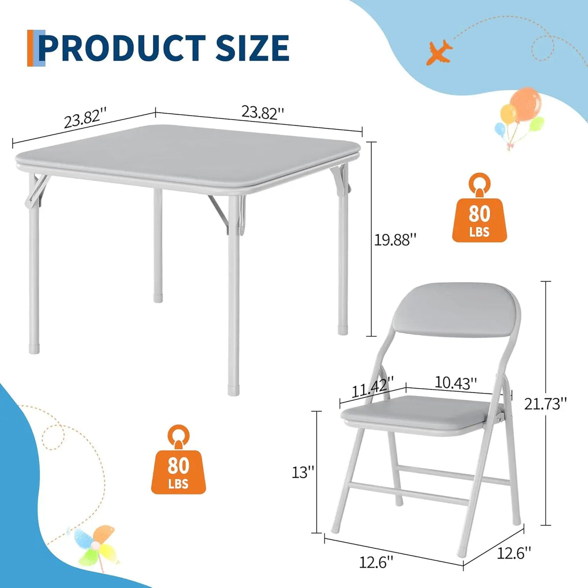Folding Table and Chairs Set