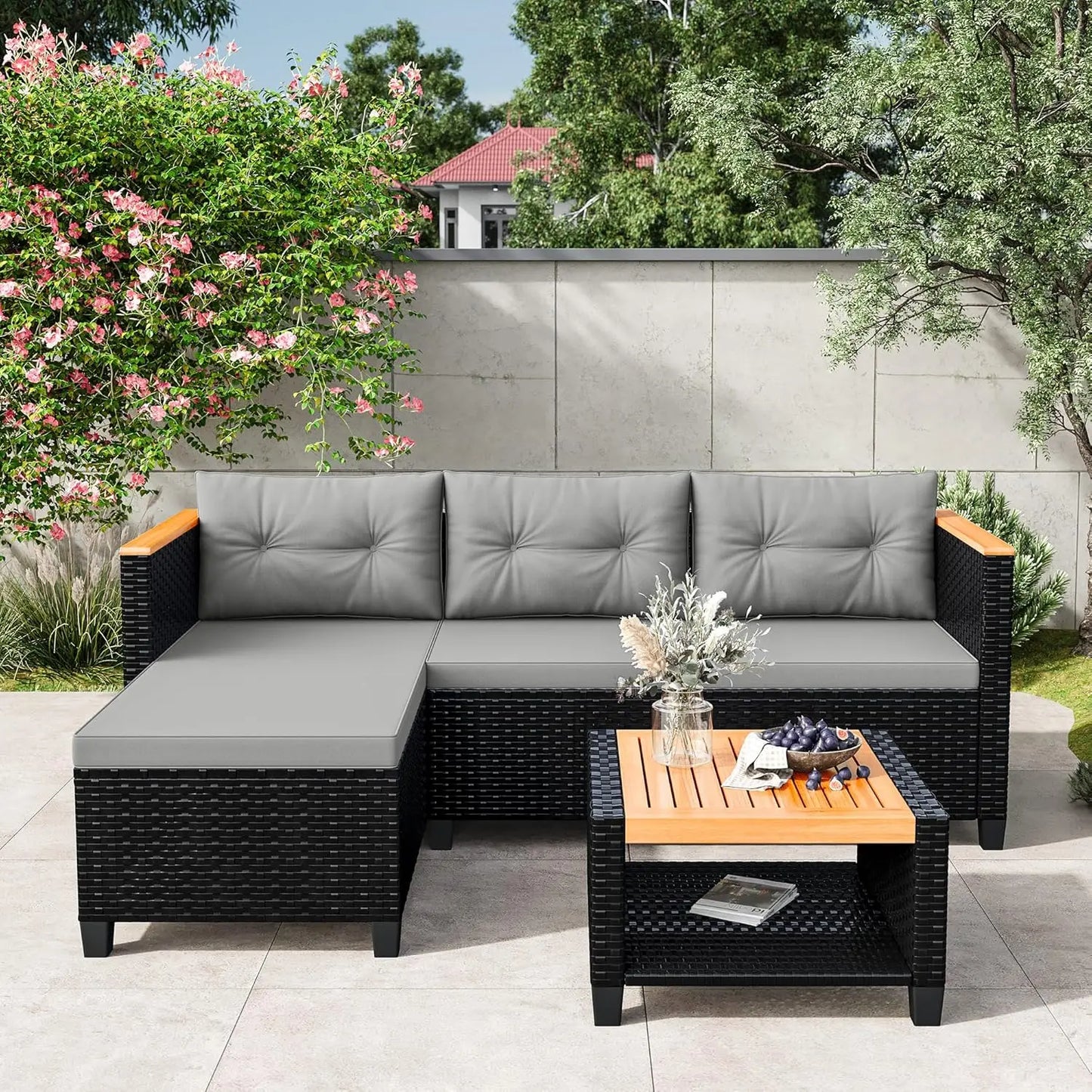 All-Weather Wisteria Lane 3-Piece Patio Furniture Set