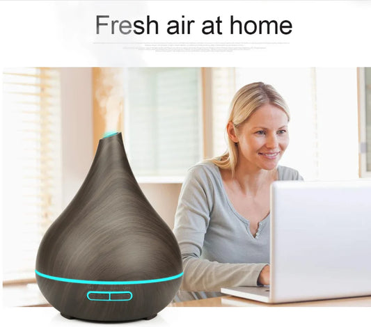 Smart WiFi Wooden Essential Oil Diffuser