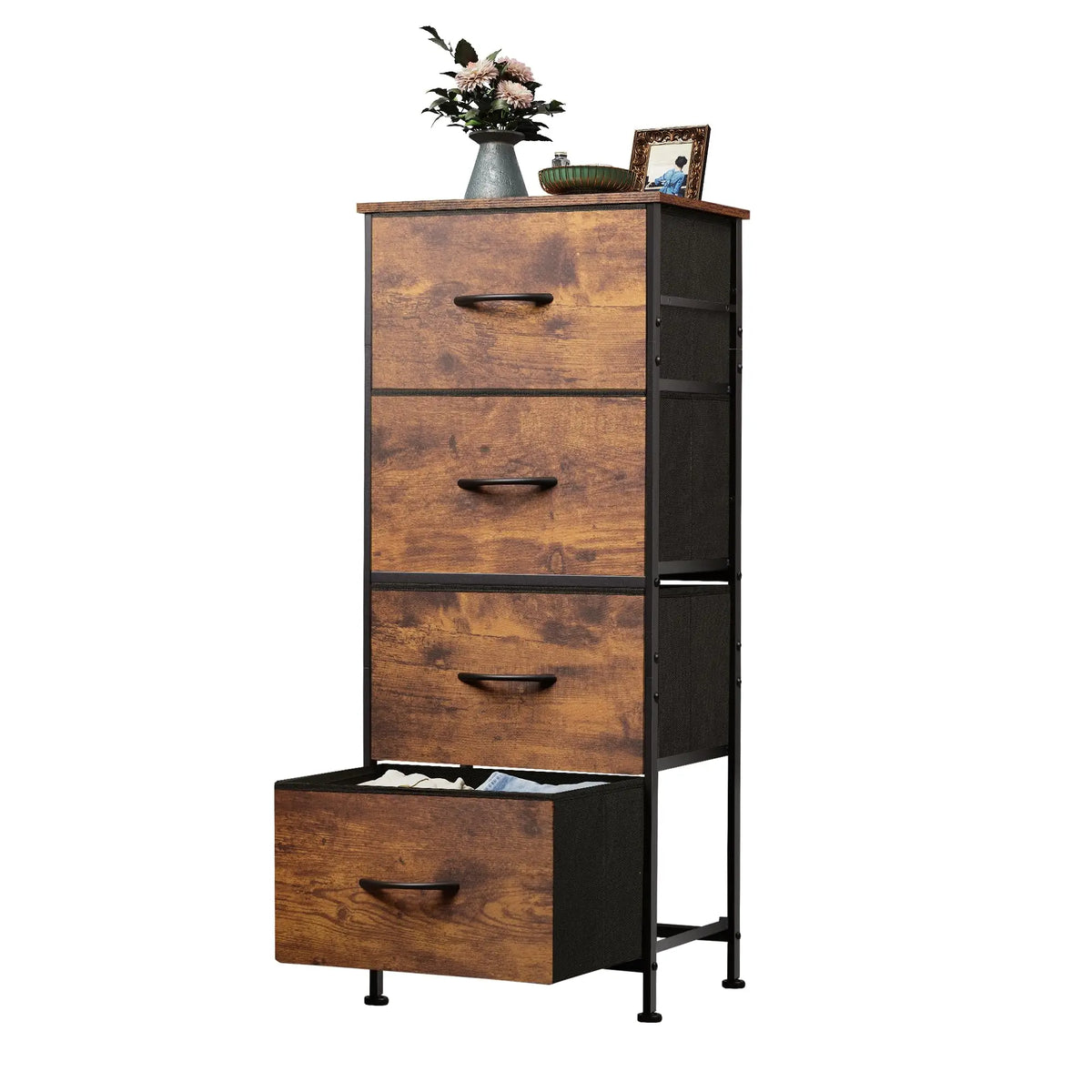 Vintage Fur Dresser with Storage Tower