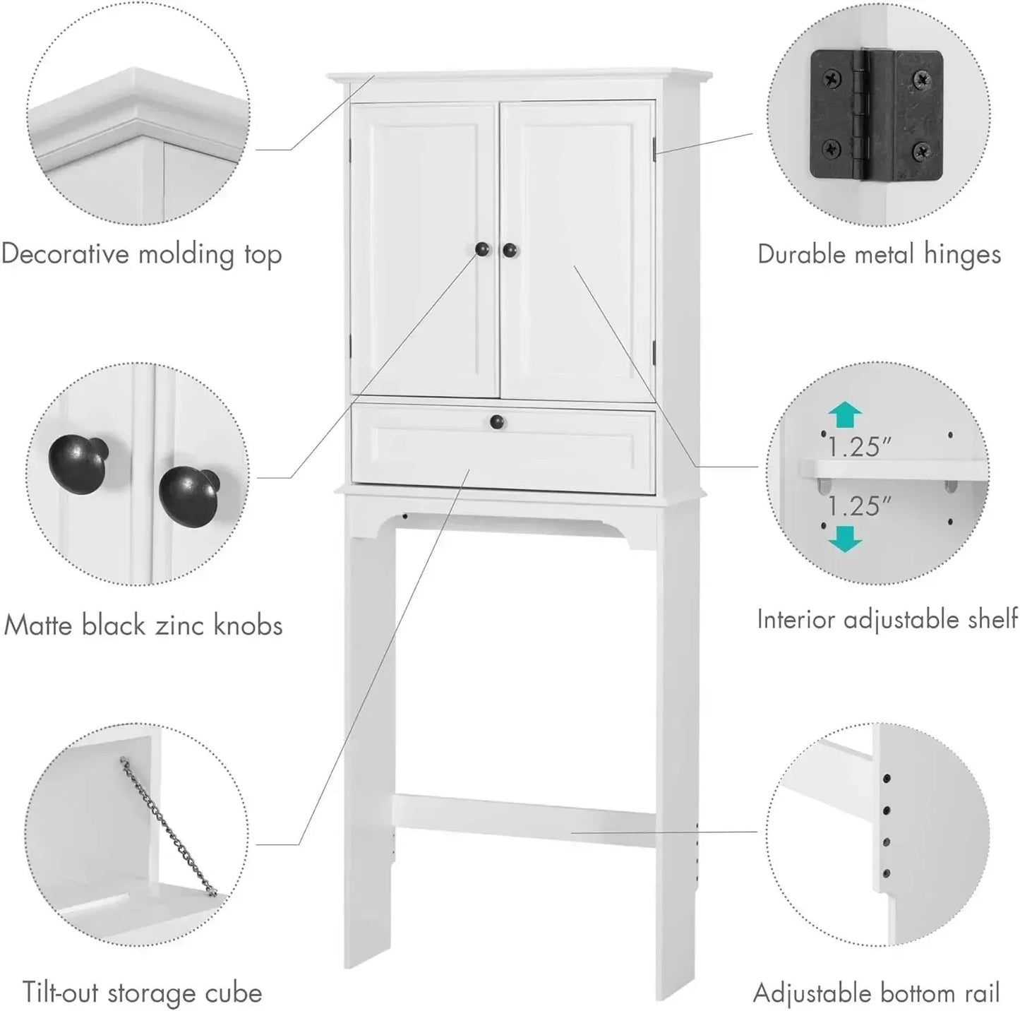 Customization Over The Toilet Storage Cabinet