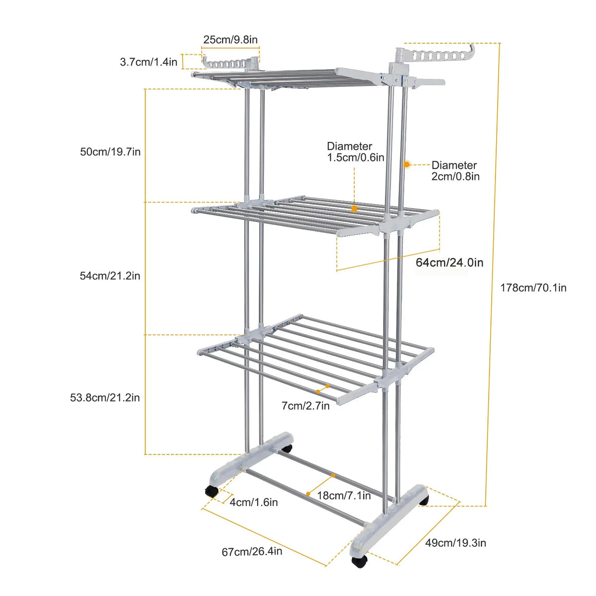 Foldable Wings Dryer Clothes Space