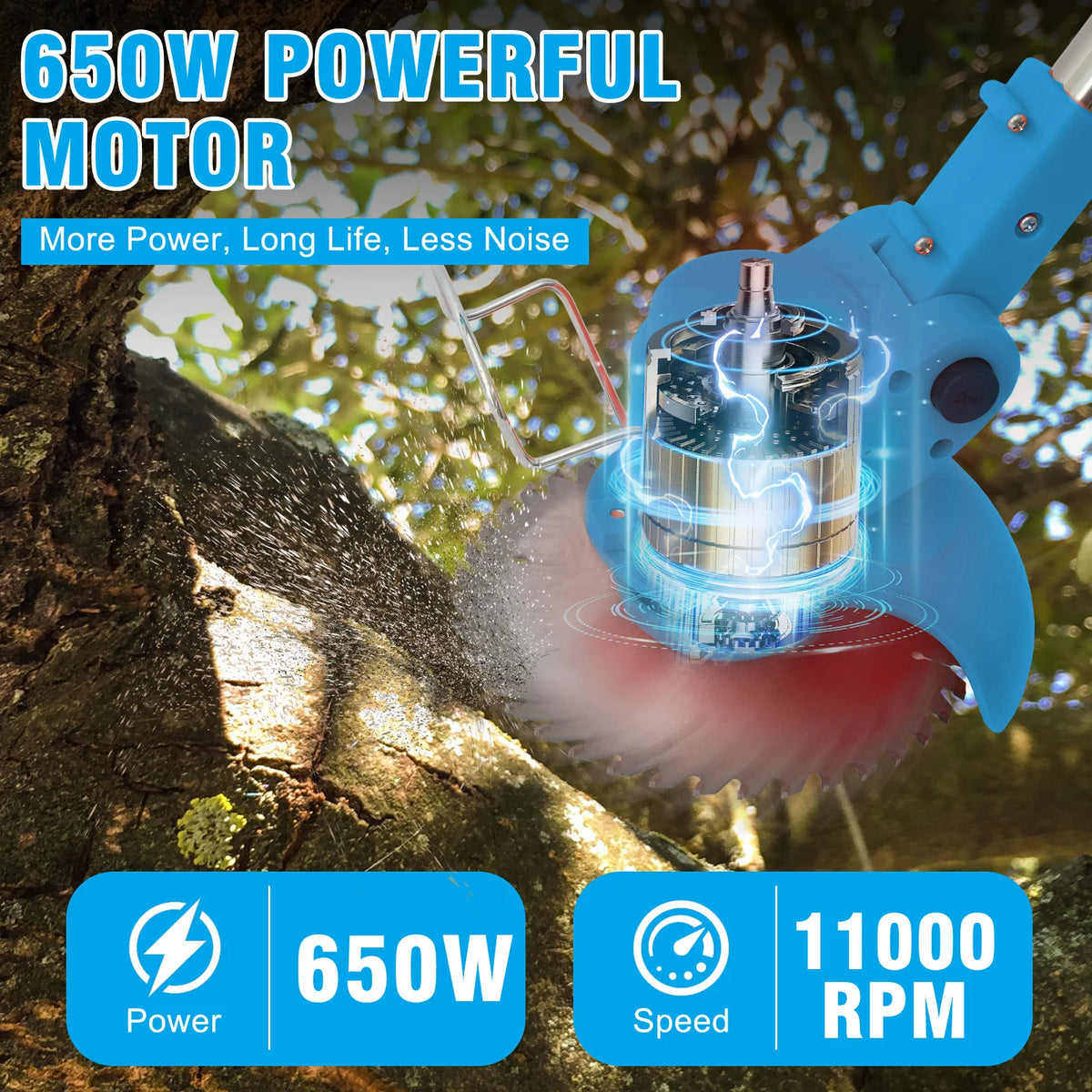 Electric Lawn Mower - Cordless Grass Trimmer