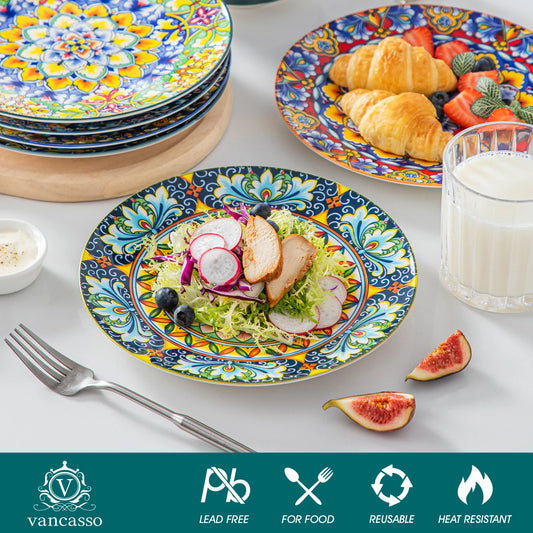 Porcelain Crockery Dinner Plates Set - Scratch Resistant