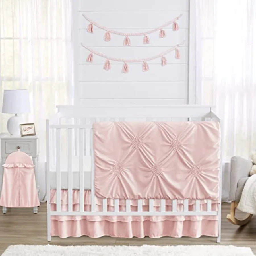 Baby Crib Bedding Set - Pink Shabby Chic