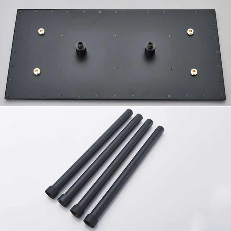 LED Bathroom Shower Rainfall Faucet System Set