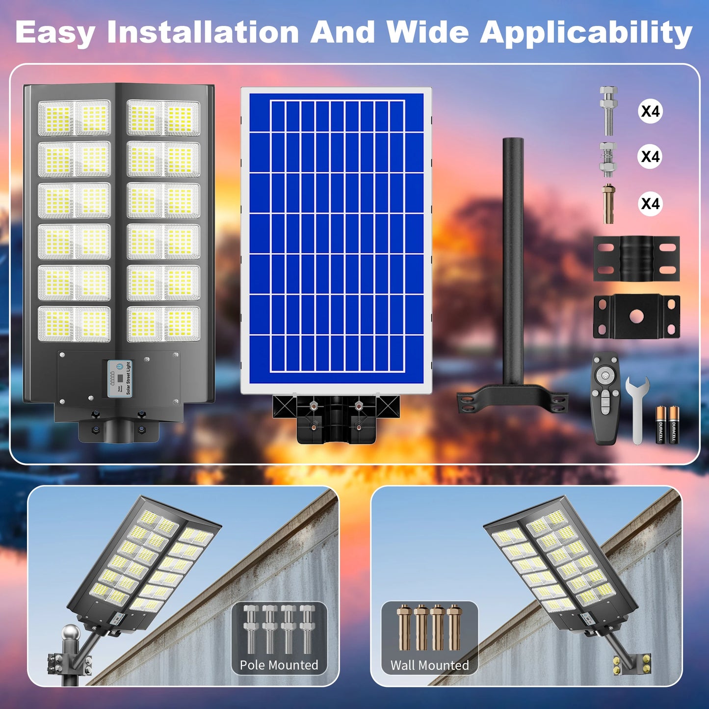 Waterproof Solar Lights Automatically Turn On at Dusk and are Equipped with Motion Sensors.