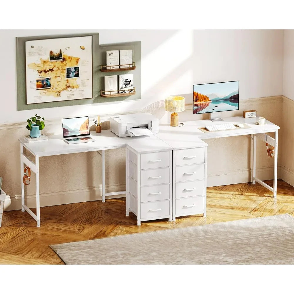 L Shaped Reversible Study Desk