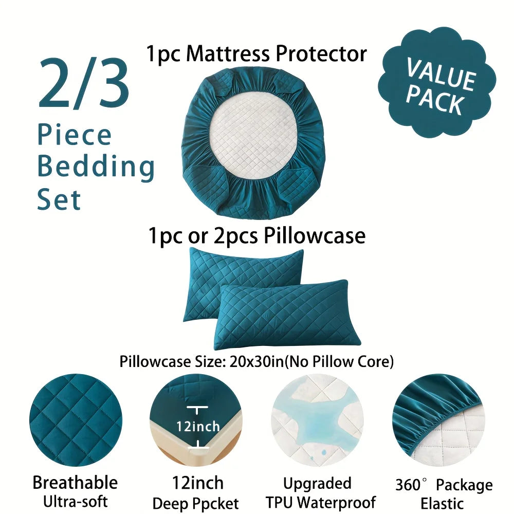 High Quality Waterproof Mattress Protector Set