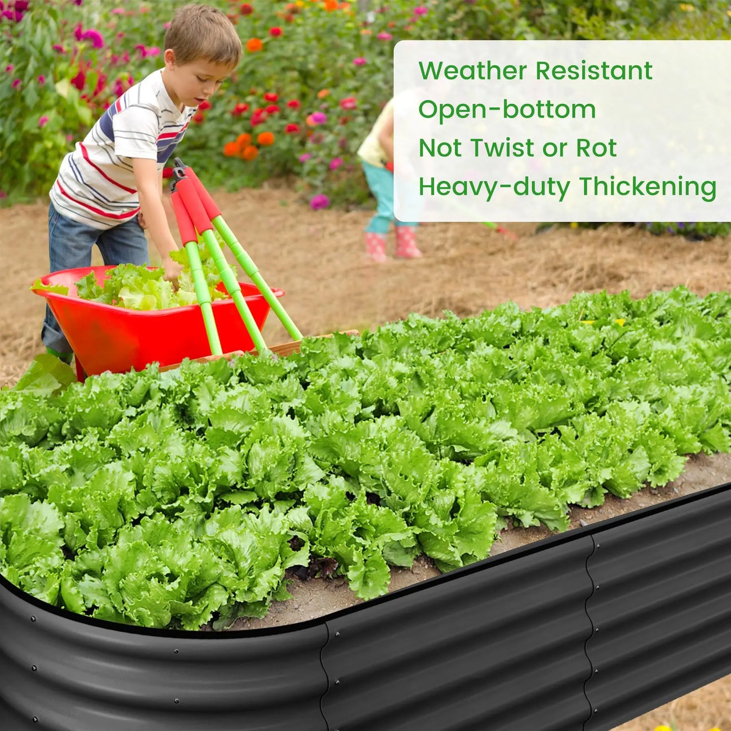 Oval Galvanized Steel Raised Garden Bed