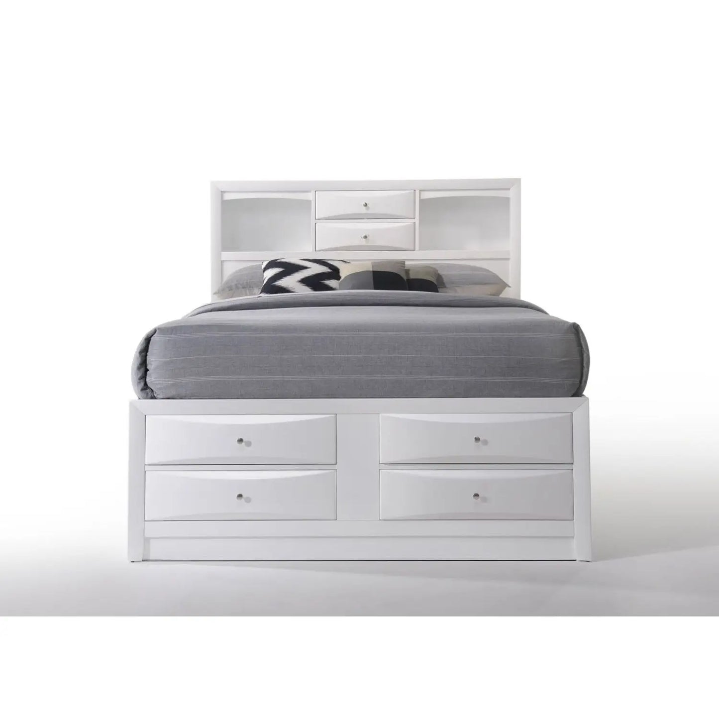Ireland White Finish - Bed with Storage