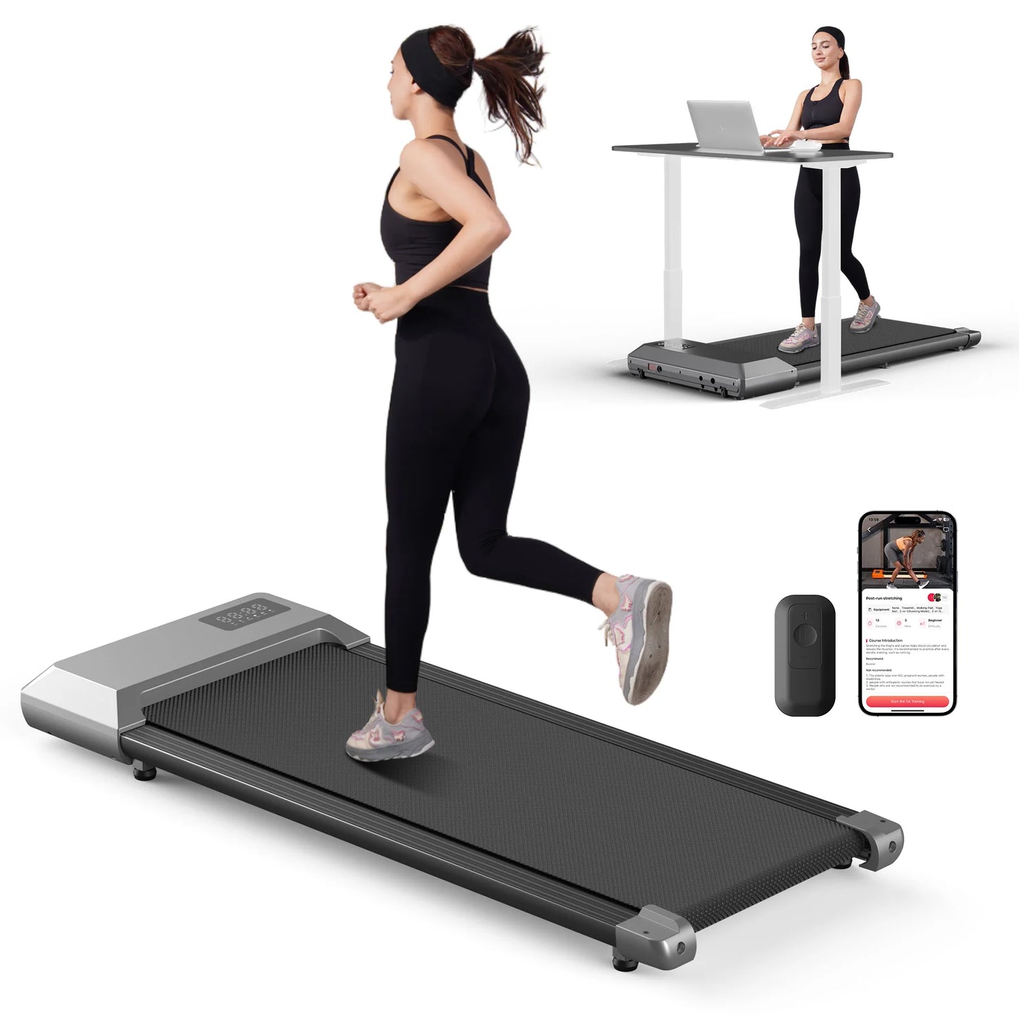 Walking Pad Treadmill with LCD Digital Data Display