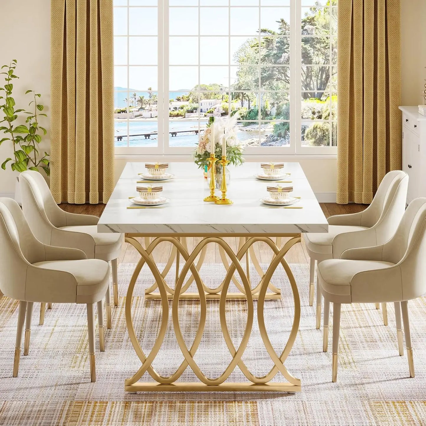 Modern Unique Rectangular Dinner Table