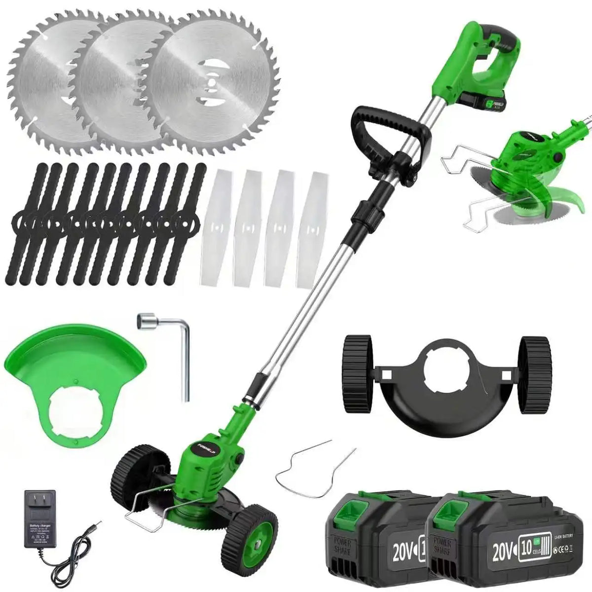 3-in-1 Cordless Lawn Mower + Trimmer + Edge Trimmer