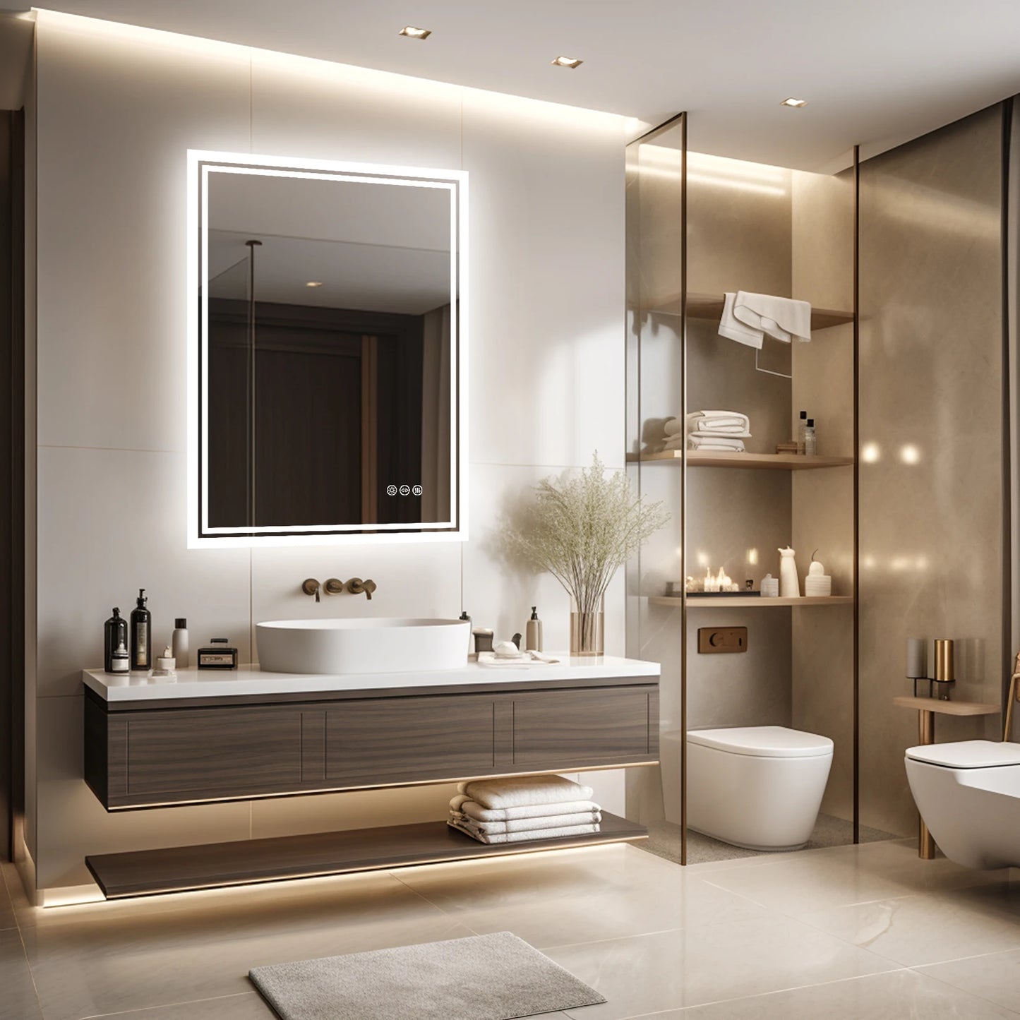 Vanity Mirror with Dimmable Lights