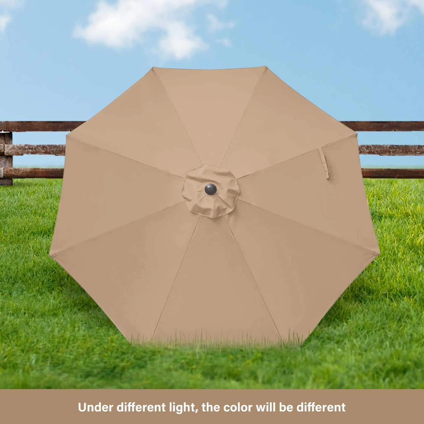 Patio Umbrella with, Push Button Tilt and Crank