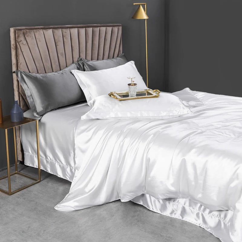 Solid Silk Bedding Set