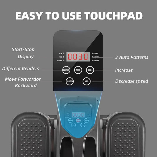 Elliptical - Portable Leg Exerciser Compact Seated with Remote Control
