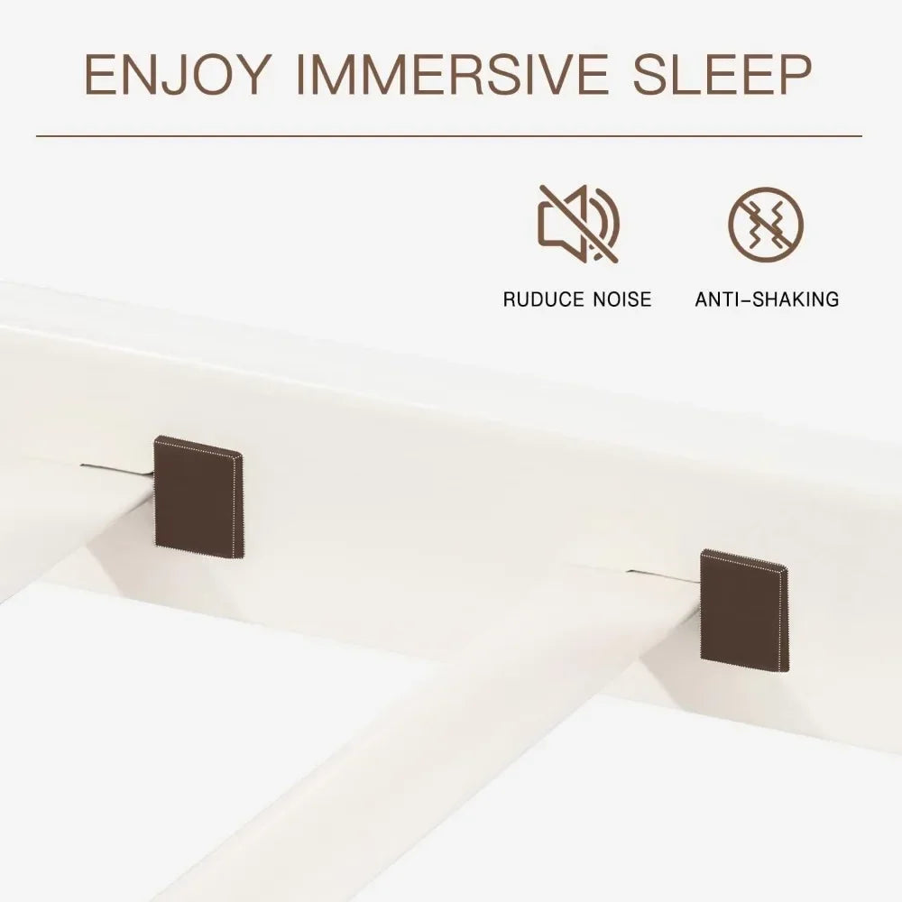 Twin Size Metal Loft Bed with Safety Guardrail And Ladder Space Saving