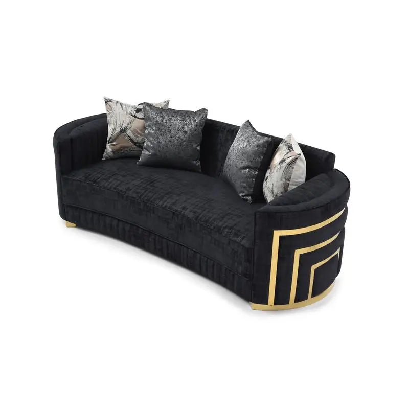 Elegant and Comfortable Modern Design Black Sofa
