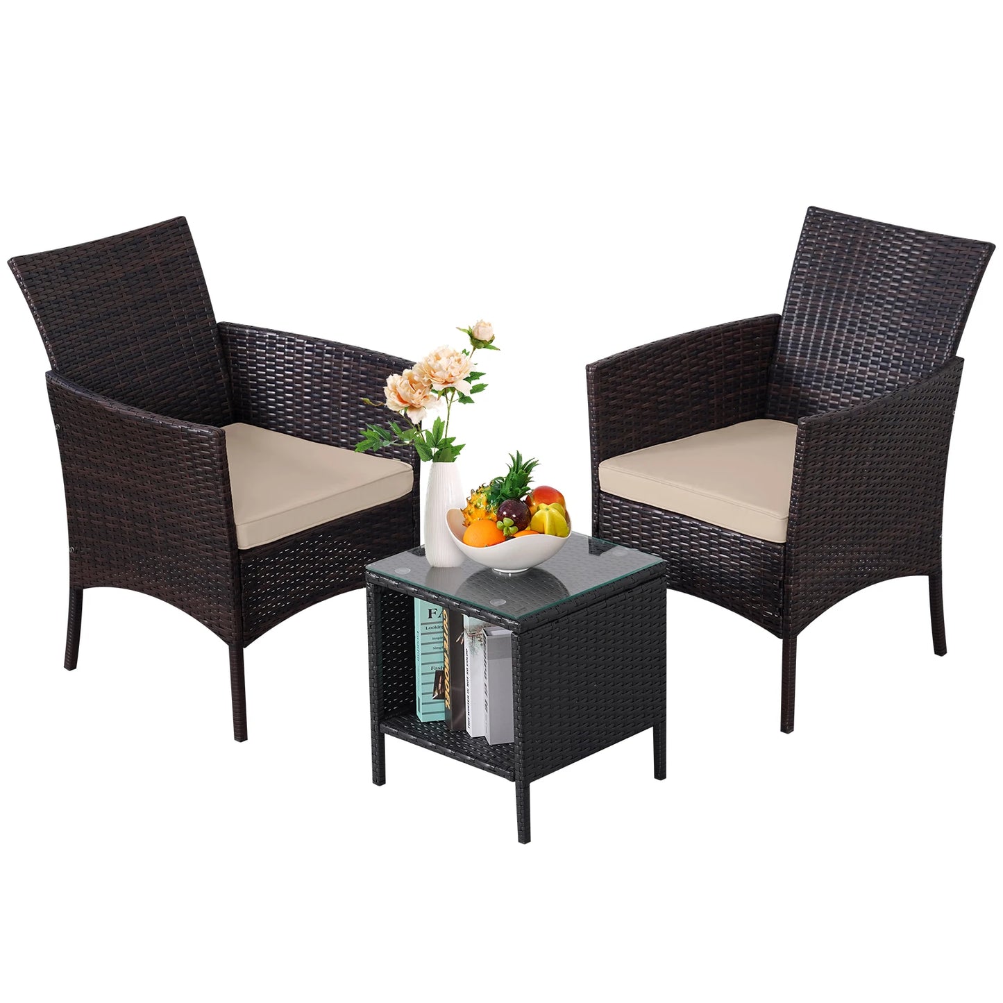3-Piece Bistro Set Outdoor Patio Furniture