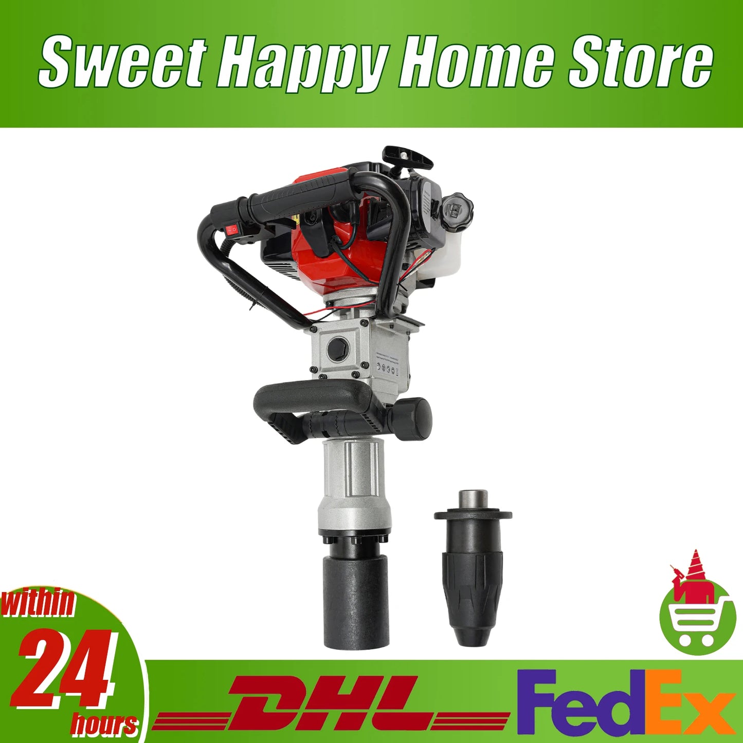 Gas-Powered Post Driver Speed Single Cylinder Gasoline Piling Engine