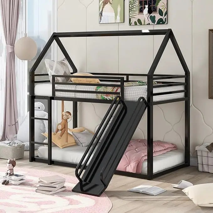Twin Over Twin Bunk Bed with Slide