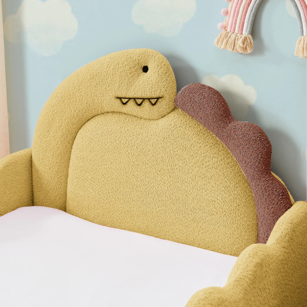 Cute Dinosaur-Shaped Bed with Safety Guardraild