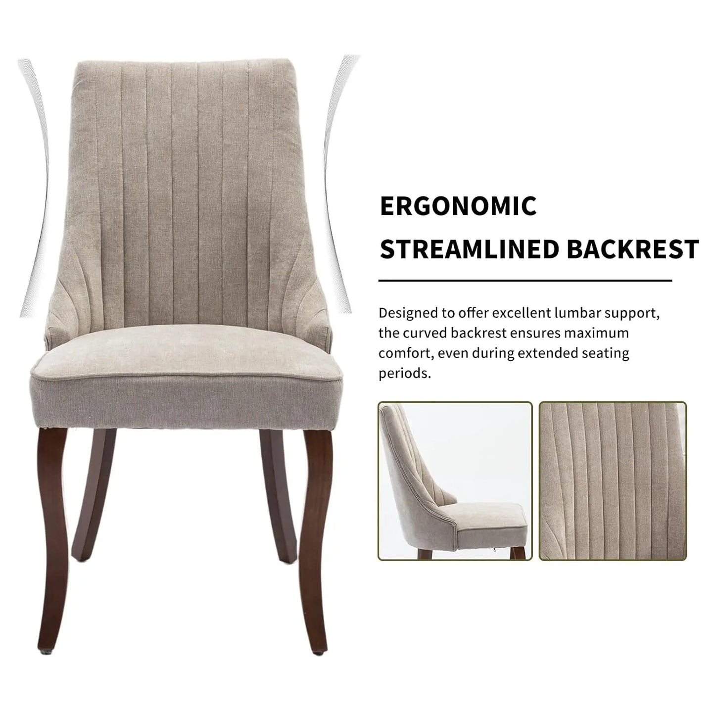 Velvet Upholstered Dining Chairs Set of 6 Mid Century