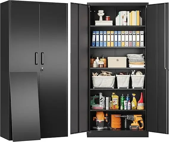 Metal Storage Cabinet with lockable storage cabinets