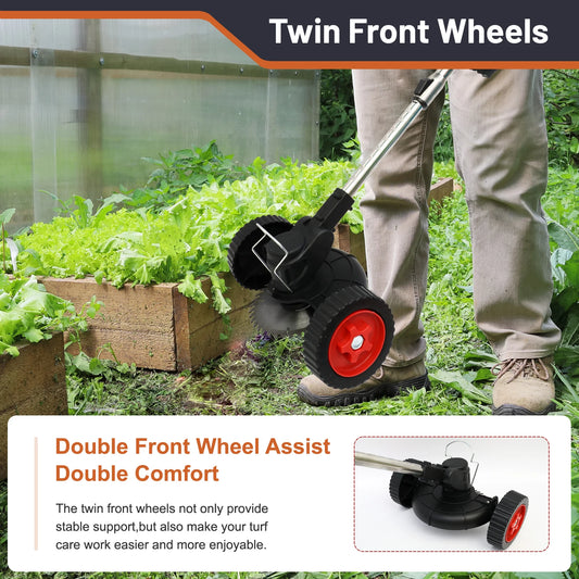 Electric Weed Trimmer With Wheels Lawn Mower