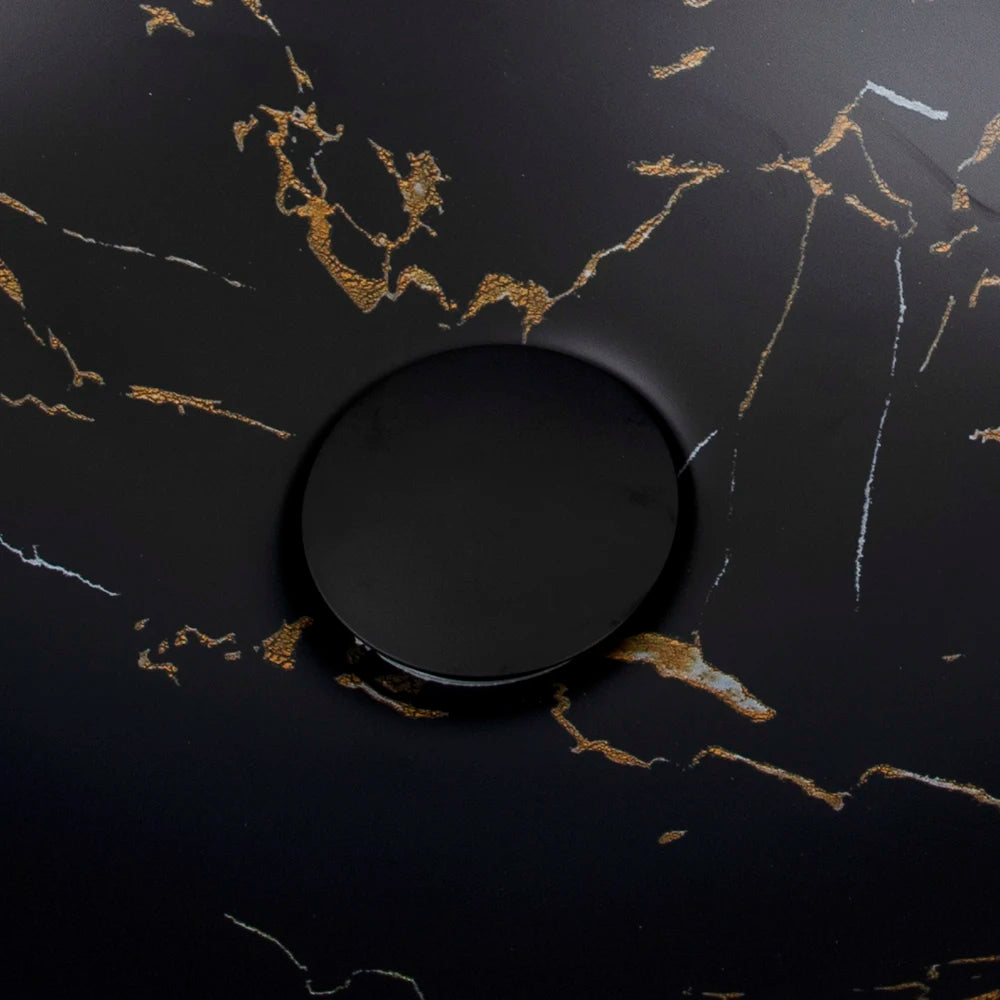 Ceramic Oval Marbling Vessel Sink