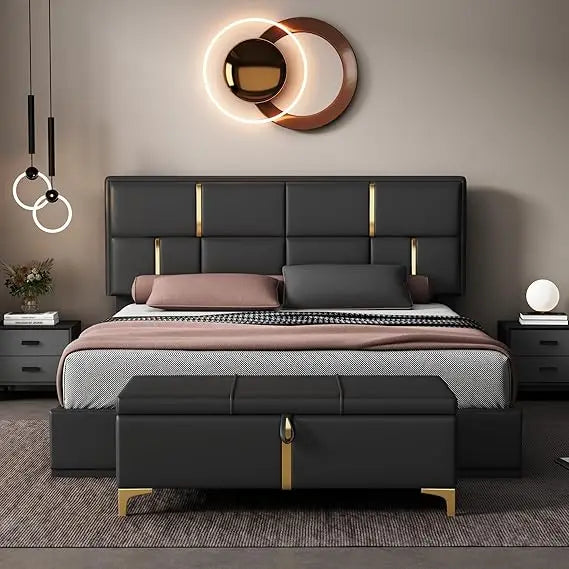 Bedroom Sets with Ottoman Hydraulic Storage Furniture Set