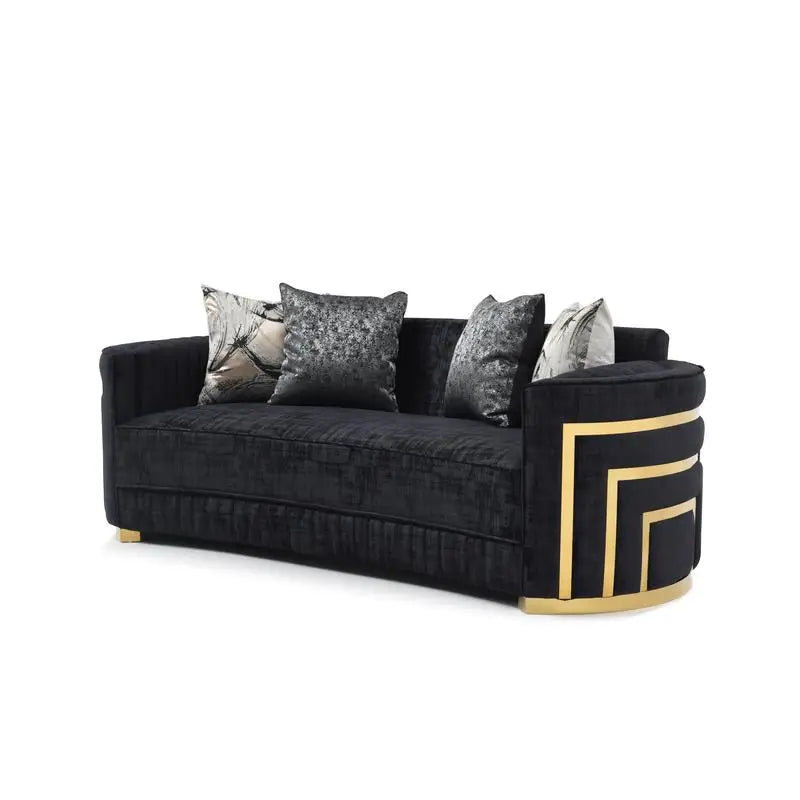 Elegant and Comfortable Modern Design Black Sofa