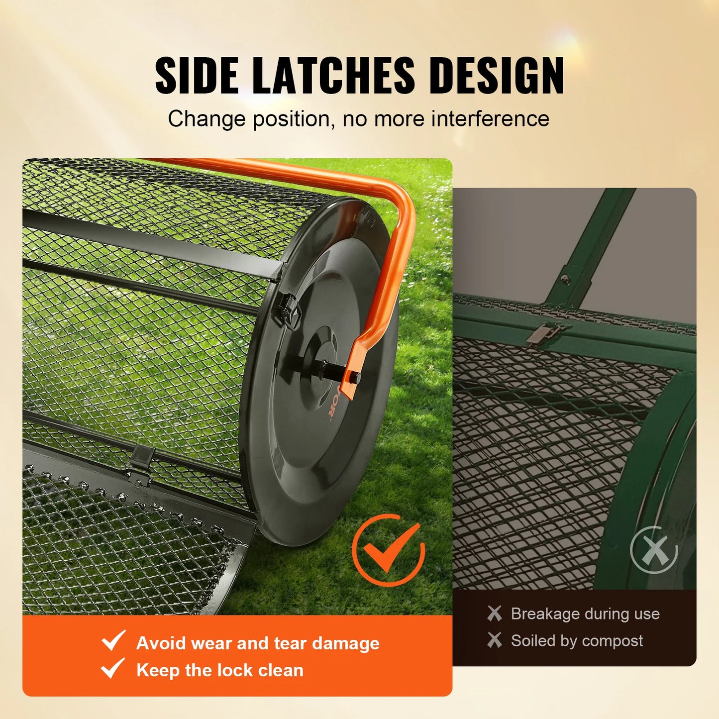 Compost Spreader -  Adjustable Handle