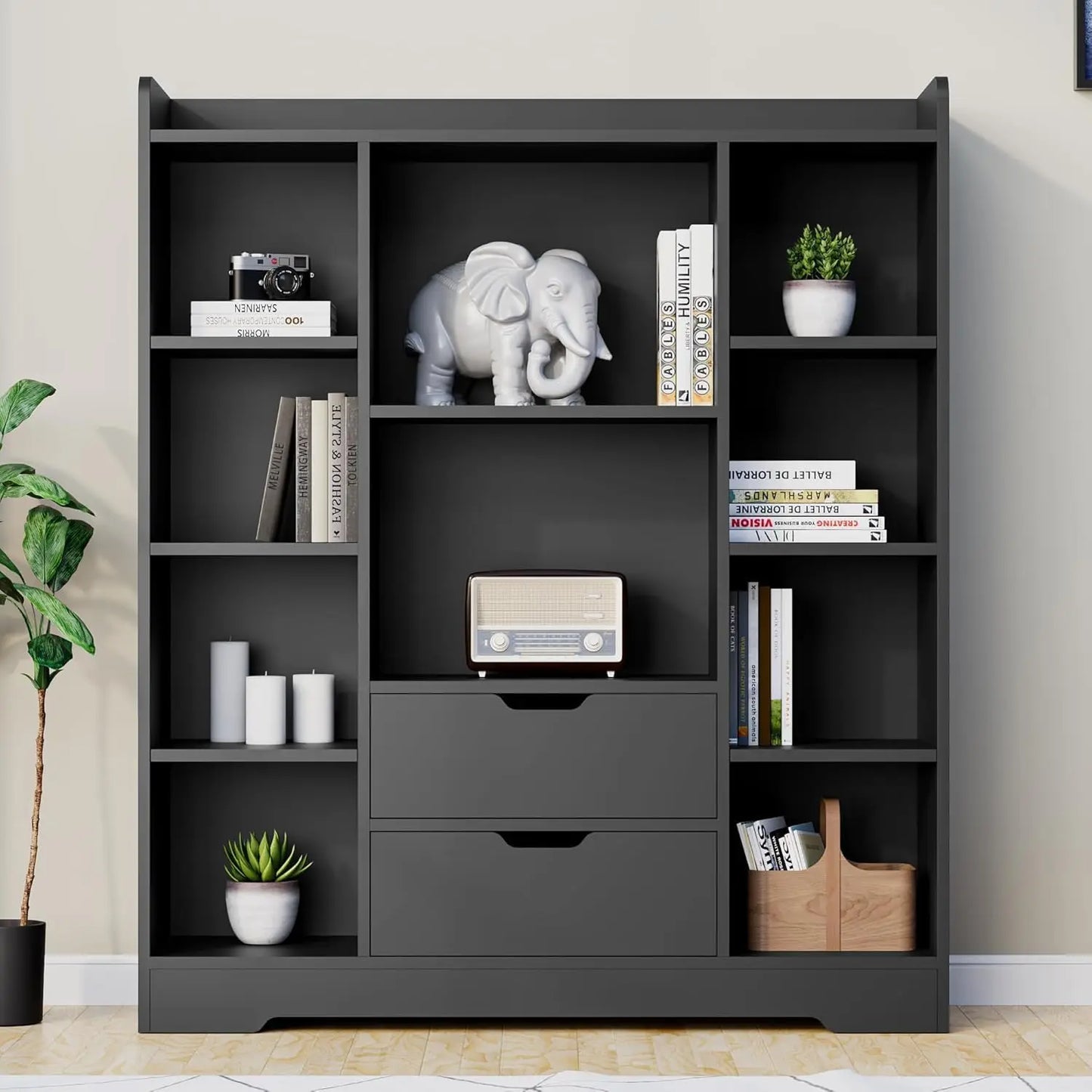 Bookshelf with Storage with Toy Storage Organizer