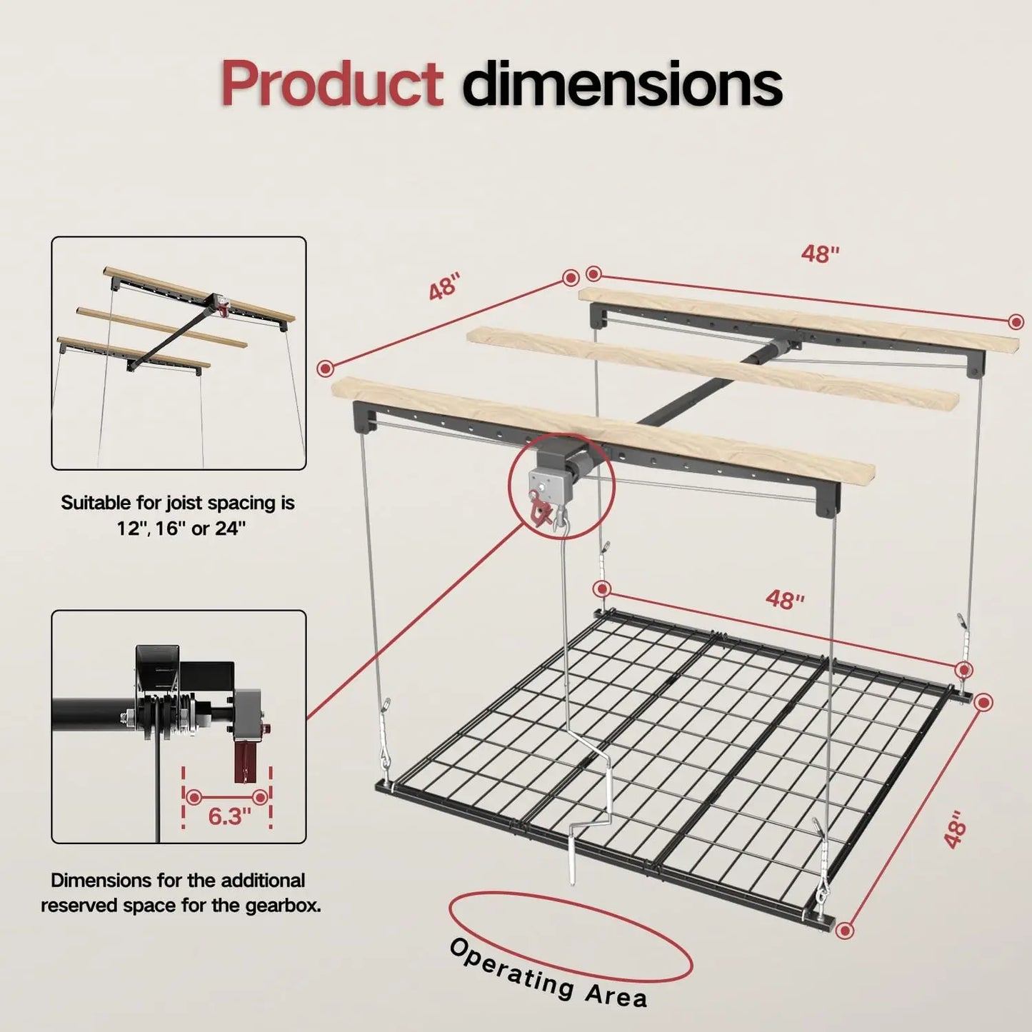Heavy-duty Overhead Garage Storage Rack