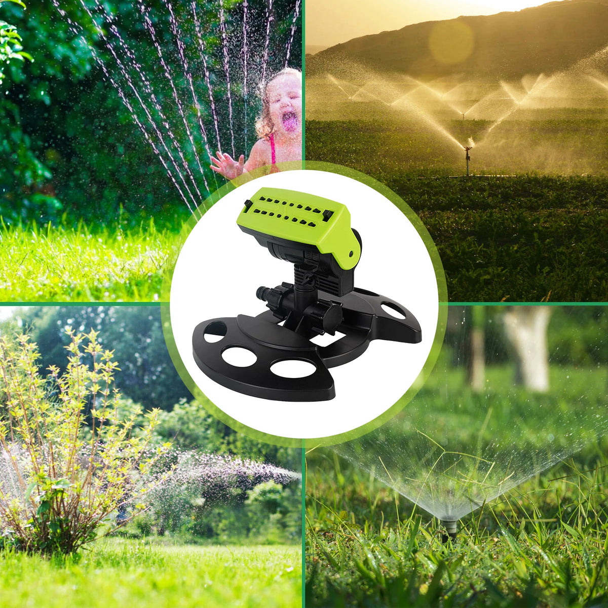 180° Rotating Garden Lawn Sprinkler Irrigation Watering Sprayer System