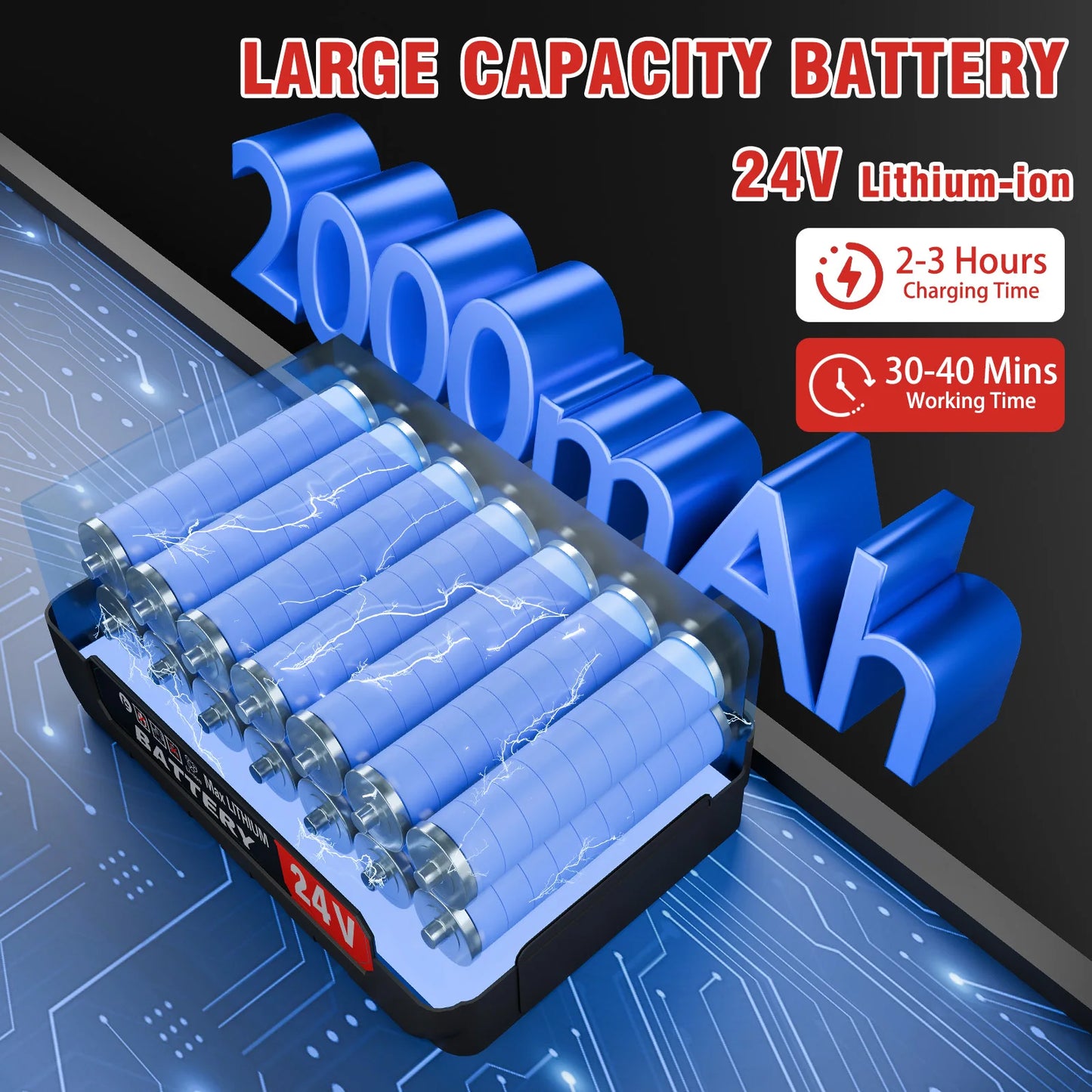 Cordless Weed Wacker Electric Grass Trimmer 3-in-1 Brush with Wheels Edger and Trimmer