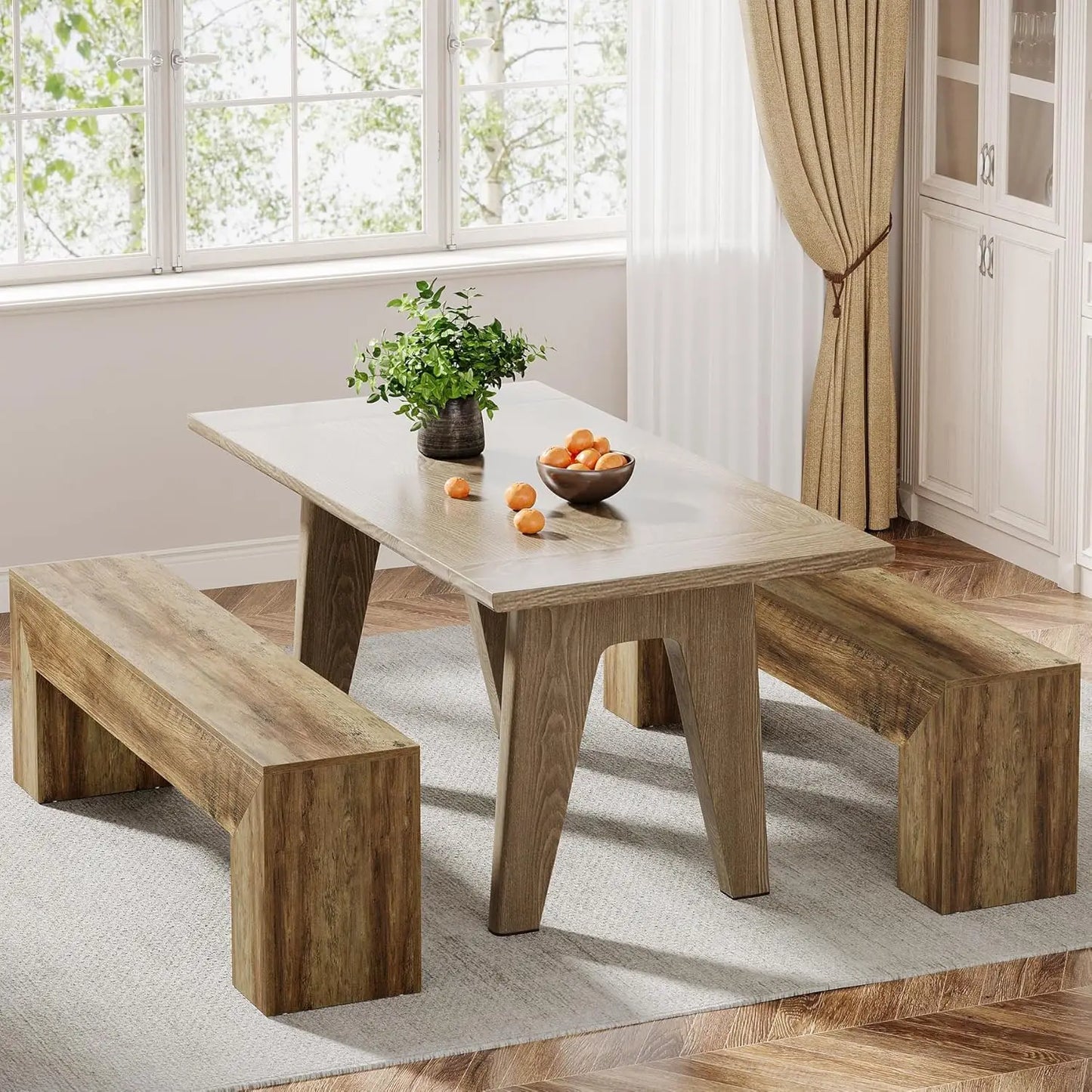 Wooden Entryway Bench