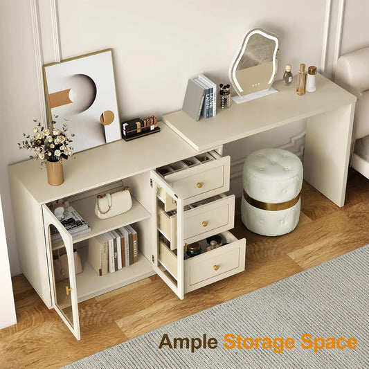 L Shaped Extendable Rotatable Computer Desk