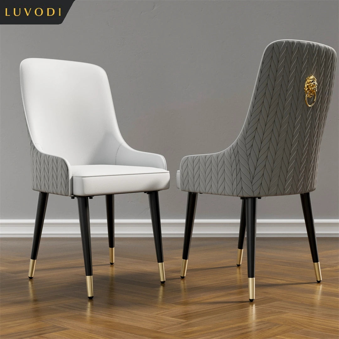 Luxury Microfiber Leather Leisure Chairs with Lion Knocker
