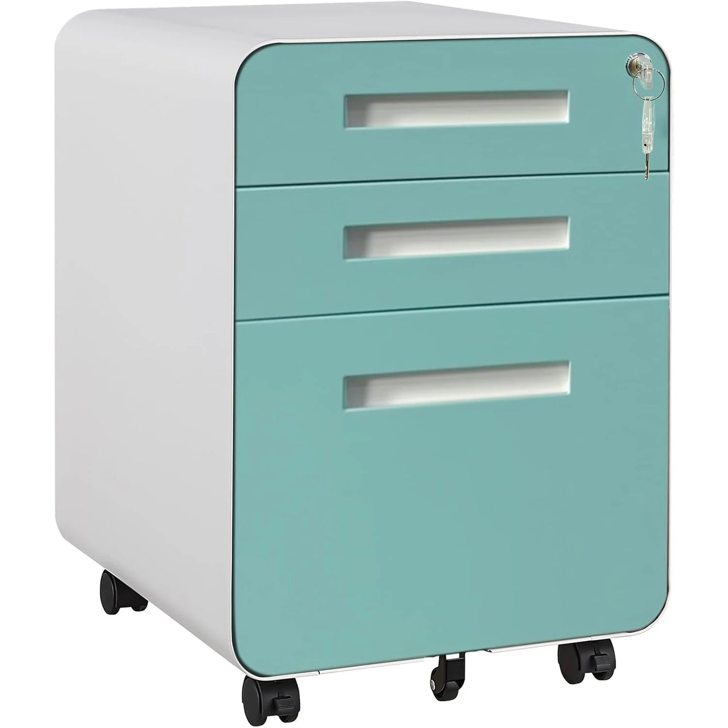 Lockable Secure 3-Drawer Metal File Cabinet