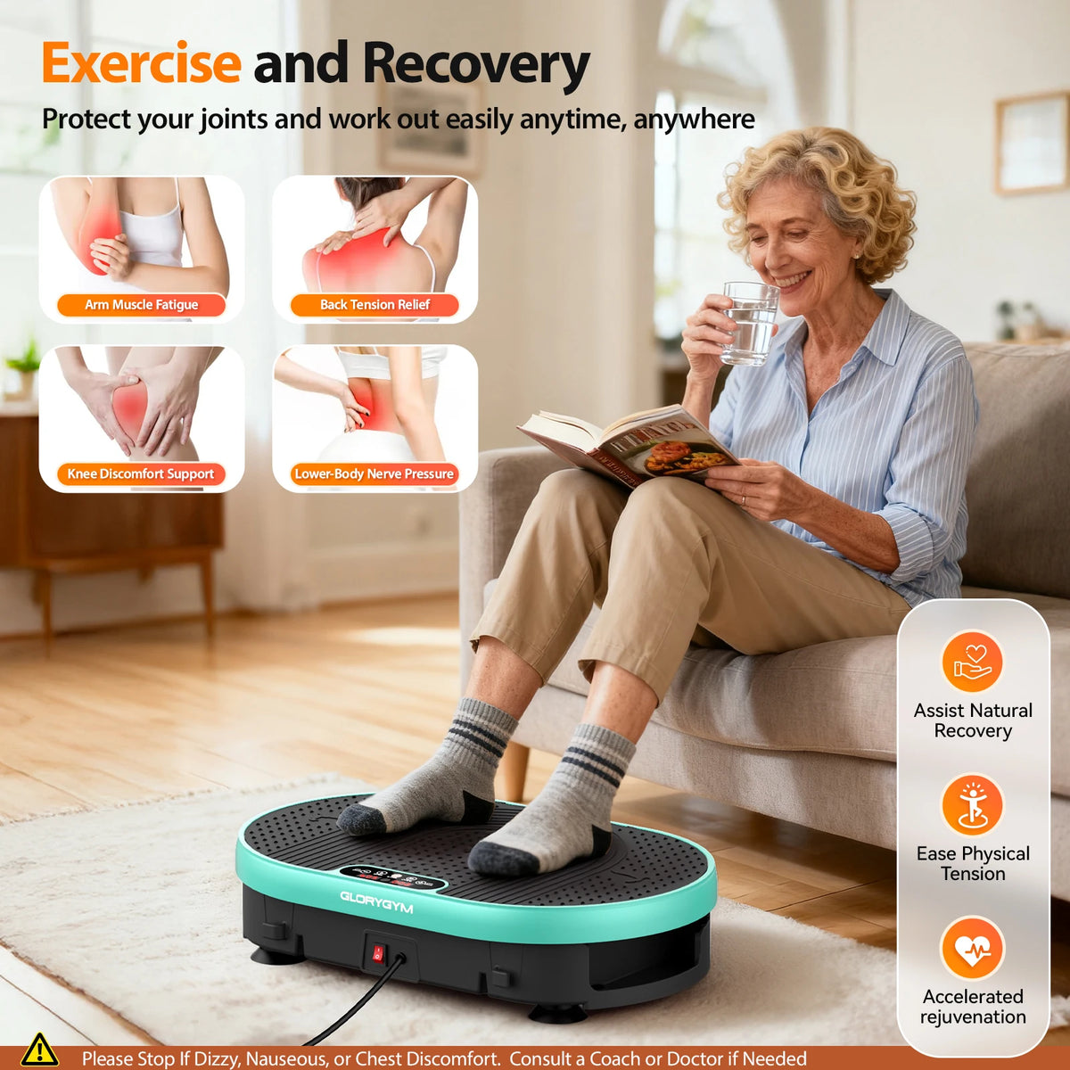 LED Display Vibration Plate Exercise Machine