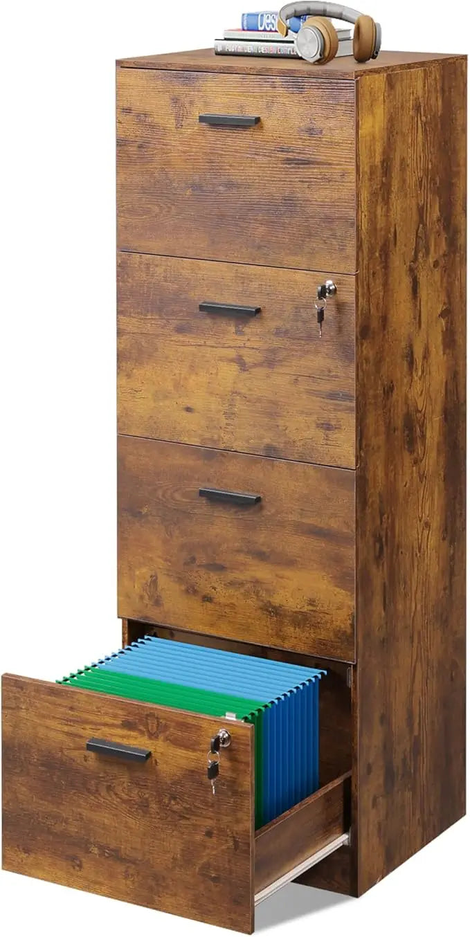 Vertical Filing Cabinet with Lock