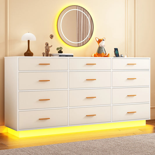 Wood Dresser with LED Lights for the Bedroom